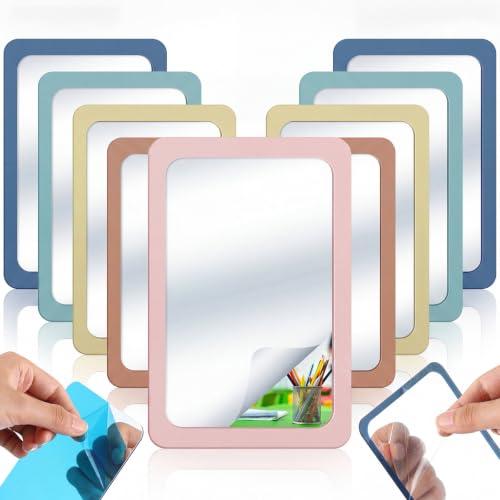 Dandat 10 Pcs Unbreakable Shatter Proof Mirror for Kids 6