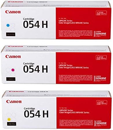 Amazon.com: Canon Genuine 054 High Yield CMY Color Toner Cartridge Set :  Office Products