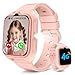 Baolubao Smartwatch Kinder mit SIM-Kartensteckplatz, LBS+WLAN+GPS-Tracker, Uhr Unterstützt 4G, Taschenlampe, SOS Notruf, Telefonanruf, Sprachchat, Schulmodus, IP 67, Kinderuhr für Mädchen Geschenke