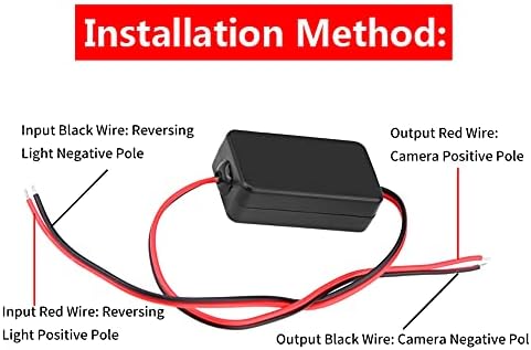 12 Volt Rectifier, 12V DC Car Filter Rectifier Reverse Camera Power Relay Capacitor Filter Backup Camera Power Relay Filter for Germany/American Car Series