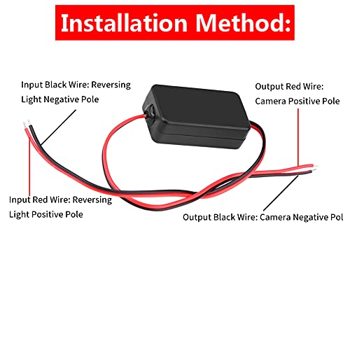 Car Rear View Rectifier, Keenso 12V DC Power Relay Capacitor Filter Connector for Backup Camera Rectifier Auto Car Camera Filter 12V Filter RelayLamp modification - Image 6