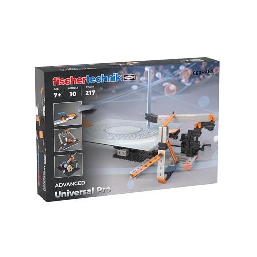 fischertechnik Universal Pro 571903 – Konstruktionsbaukasten, technisches Spielzeug, 10 Modelle ab 7 Jahren, Orange