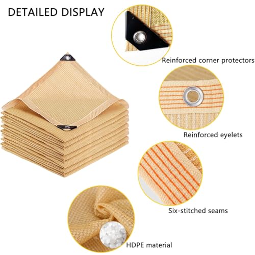 Voile anti-UV grand format avec œillets renforcés de haute qualité - 4