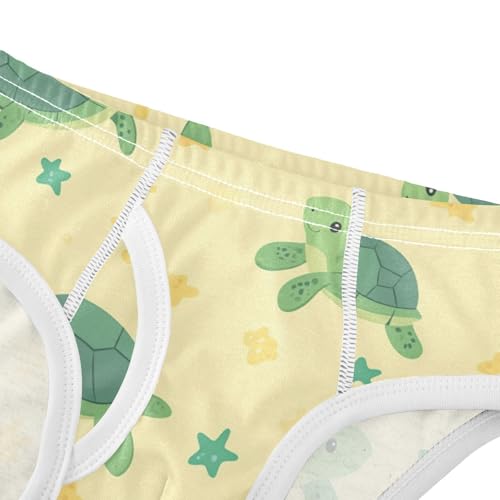 Wusikd Turtle Cartoon Boys' Underwear Cotton Cute Boys Briefs Soft Toddler Underwear 2T4