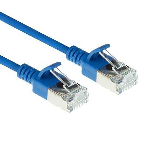 ACT CAT6a Network Cable, U/FTP LSZH LAN Cable Thin 3.8 mm Slimline, Flexible Snagless CAT 6a Cable with RJ45 Plug