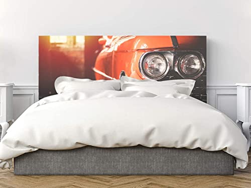 Cabecero Cama Pegasus Faro Coche Naranja