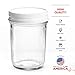 Paksh Novelty Mason Jars 8 oz - 6-Pack Regular Mouth Glass Jars with Lid & Seal Bands - Airtight Container for Pickling, Canning, Candles, Home Decor, Overnight Oats, Fruit Preserves, Jam or Jelly
