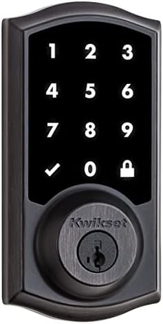 Kwikset SmartCode 916 Z-Wave Smart Lock, Keyless Entry Ring Compatible Door Lock, Touchscreen Electronic Deadbolt, SmartKey Re-Key Security, Smart Hub Required, Traditional Venetian Bronze