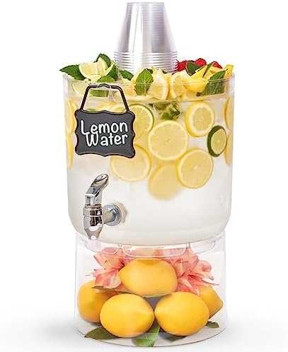 Buddeez Stand 2 Gallon Tritan Clear Large Plastic iced beverage dispensers, 1 Count