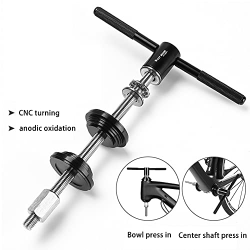 GEZICHTA Bike Headset Cup and Bottom Bracket Press Installation Tool,Bike Headset Press-in Tool,BB Install Tool,Bicycle Bearing Installer,Bicycle Repair Accessories(Black) - Thumbnail 3