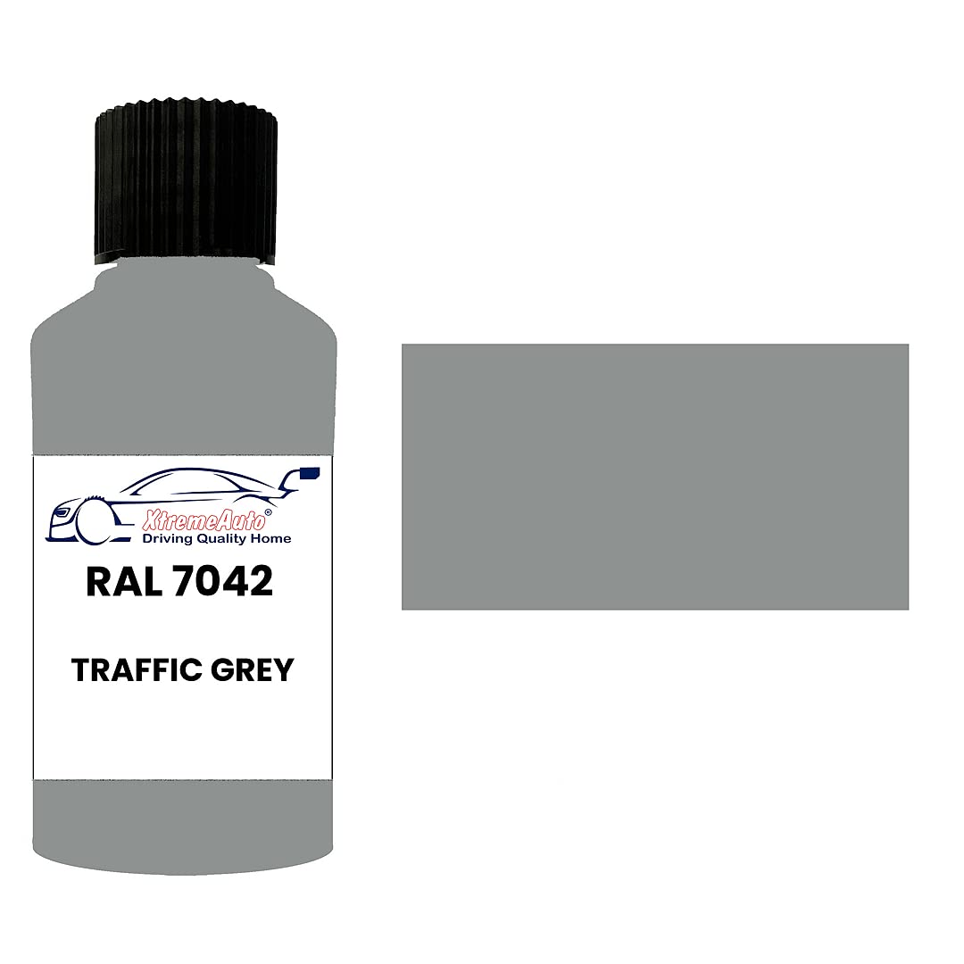 Xtremeauto Grey Ral 7042 Traffic A Gloss Touch Up Paint Brush Repair Scratch Upvc Pvc Metal Wood