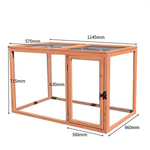 DHYBDZ Geflügelkäfig im Freien, Hühnerstall aus Holz mit Auslauf und abschließbarer Tür, Haustierstall für Garten… – Bild 3