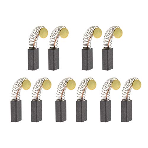 EMSea 5 Pares de Escobillas de Carbón para Motor 13mm x 8mm x 5mm Piezas de Repuesto de Herramientas Eléctricas Universales para Amoladora Angular LIJADORA Orbital