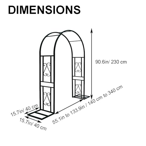 Arche de jardin pour plantes grimpantes avec treillis d'extérieur