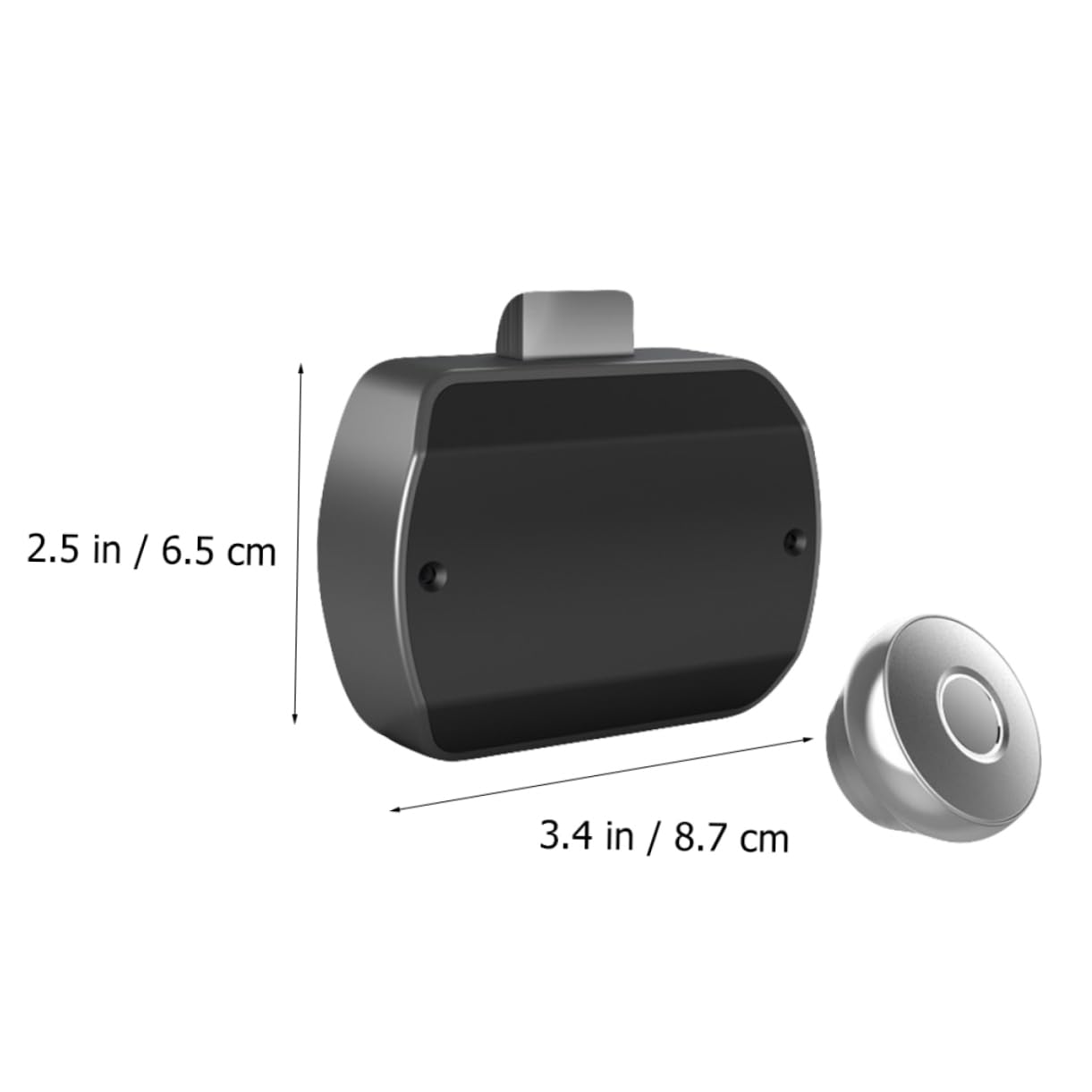 Uonlytech Serrure Connectée à Empreinte Digitale pour Tiroir Panneau Alliage D'aluminium et Corps Abs, Déverrouillage Sécurisé USB pour Bureau et Maison