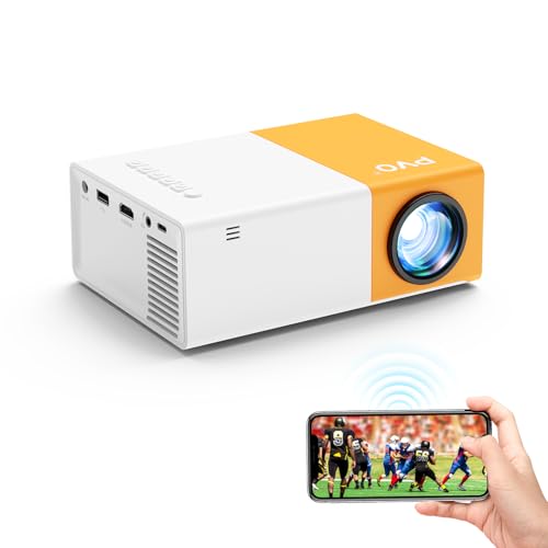PVO Projector WiFi Portable Movie Projector 1080P, Phone Screen Can Be Mirrored to VideoProjector Via WiFi Or Via Data Cable, Compatible With Smartphone/ Tablet/ Laptop/TV Stick/PS/Type-C/USB Drive by PVO - Used condition - US$71.27