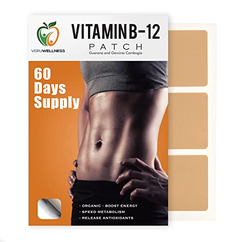 Veru Wellness B12 Patch - Energy Boost (2-Pack) – 120 Day Supply B12 Patches - No Caffeine #TOP1