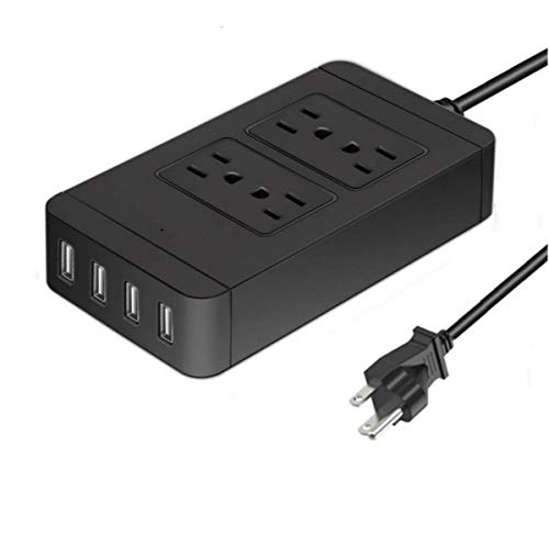 Multiple Power Strip, Yostyle 4 Outlets 4 USB Ports Charging station with 1700J Surge Protector Multi Power USB Charger with 6ft Extension Cord for Smartphones Tablets Home Appliance Office Kitchen