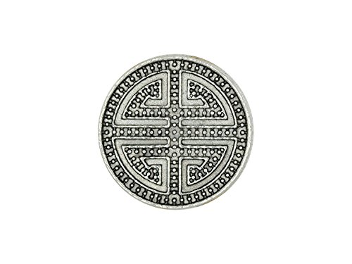 Preisvergleich Produktbild Chunk Click Button Ornament Labyrinth silber