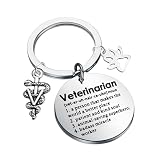 KUIYAI Llavero de definición veterinaria para veterinario, regalo de agradecimiento a veterinarios, regalos de médico animal (veterinarianNounUK)