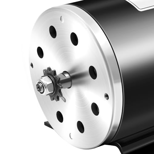 LNUJIUN 36V 1000W Brushed DC Electric Motor 3000RPM Electric Scooter Motor MY1020 Type Motor Reversible Brushed DC Electric Motor for Mini Bike, Quad Go Cart, E-Bike and Scooter, 25H-11T Chain Drive