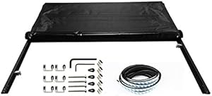 Tonneau Cover Compatible With 2005-2011 Dodge Dakota & 2006-2009 Radier, Roll up Soft Style Double Sided 24 OZ Vinyl Aluminum Black Quad Cab 78 Inch Bed By IKON MOTORSPORTS, 2006 2007 2008 2009 2010