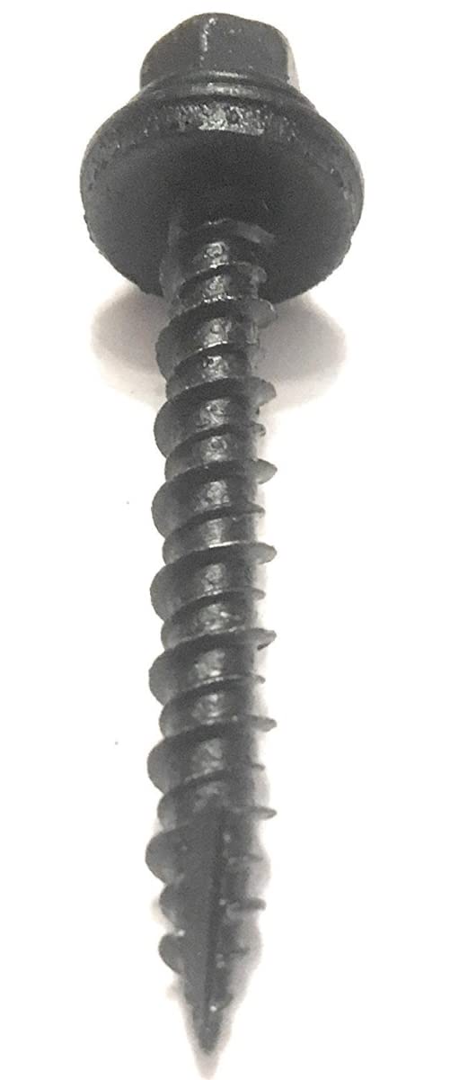 LB 10 x 1.5 in.Metal to Wood Self-Drilling Roofing Screws, Black