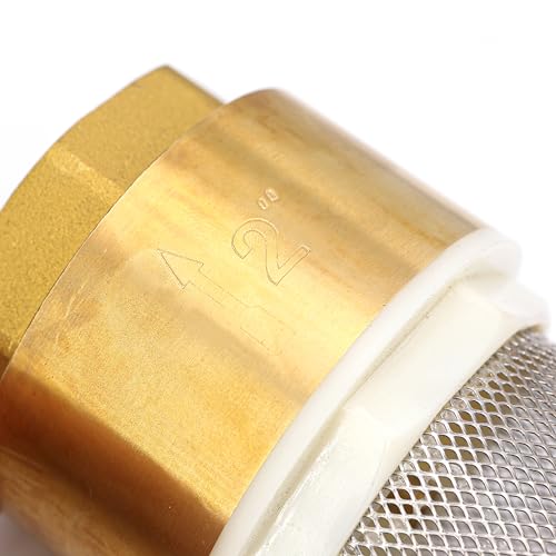 2 Inch BSP Check Foot Valve Strainer for Water Pump, Irrigation & Industrial Piping, Brass Non Return Spring Vertical Female Thread Check Valve with Mesh to Filter Impurities, Prevent Backflow, DN50 by Marsrut - Image 9