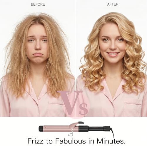 Unlock Your Hair's Potential with MegaWise Pro: 1 1/4 inch Ceramic Barrel, 60s Fast Heating, Anti-Scald Grip, and Complete Styling Kit for Effortless Glamour! by MEGAWISE - Image 3