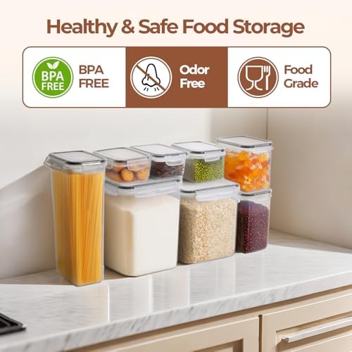 ComSaf 0.52L-5.2L Plastic Food Storage Containers with Lids 11 Pack - 5