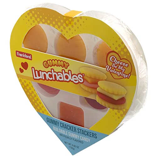 Lunchables Gummy Candy Cracker Stackers Heart Shaped Box Valentine's Day Gift #TOP3