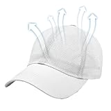 PRIMUZ Gorra de béisbol de malla, gorra de béisbol de malla, accesorios de verano, sombrero de protección solar ajustable, sombrero de playa informal para viajes, ciclismo,