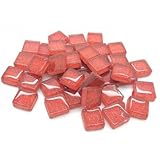 Craft Mosaik Fliesen – Glitzer murrini Fliesen 10 mm – Rot