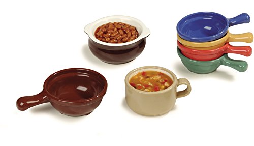 Carlisle Foodservice Products 700622 Plastic Soup Bowl With Handle For Restaurants, Small Bowl For Portion Control, 7 Oz., Honey Yellow #TOP6