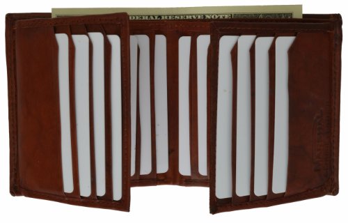 Bifold Business Credit Card Case Leather Wallet #2192CF