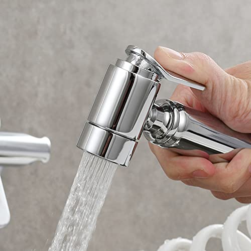 Robinet de cuisine mural chrome avec bras pivotant extensible double articulation