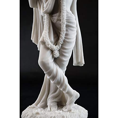 Estatua Krishna en resina con acabado mármol blanco, 10 in miniatura 7