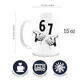 Hogg 6 7 Coffee Mug, 15 oz Ceramic Viral Coffee Cup, 67, 6 7, Six Seven, 67 Meme, 6-7 Gifts, Six Seven Merchandise, 6-7 Meme Mug