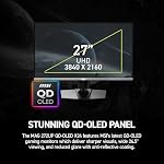 Moniteur de jeu MSI MAG 272UP QD-OLED X24 26,5 po 3840 x 2160 (UHD), 240Hz, AMD Adaptive-Sync, Prêt HDR, HDMI, Port VGA, Montable VESA, Inclinaison, Bord mince sur 4 côtés, 0,03ms, Noir
