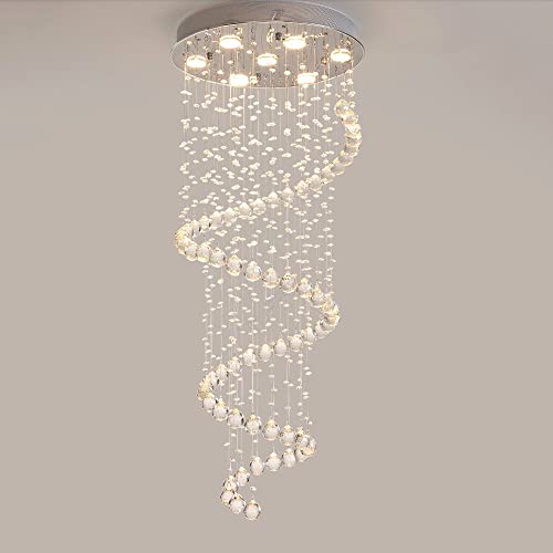 Lustre en cristal de luxe pour escalier et salon majestueux