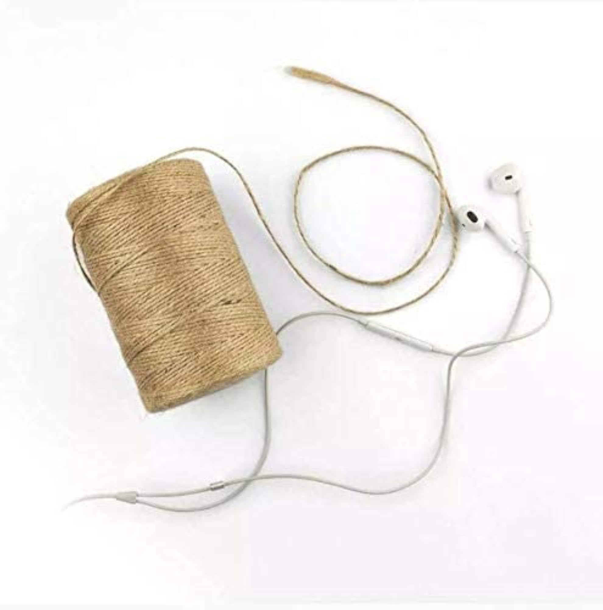 HUNNY- Natural 2-Ply Jute Rope, 50 Meters