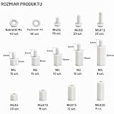 Zestaw 280 śrub M4, wsporniki dystansowe, śruby z tworzywa sztucznego, dla mężczyzn i kobiet, płytki PCB, tuleje dystansowe, zestaw śrub nylonowych (białe)