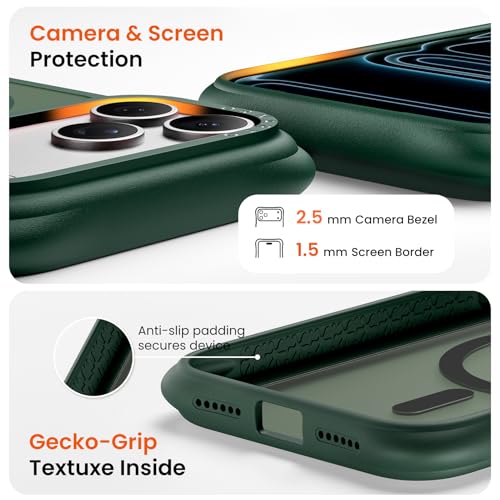 ORNARTO Magnetic for iPhone 17 Pro Case, Slim Matte Translucent, Olive by ORNARTO - Used condition - Image 6