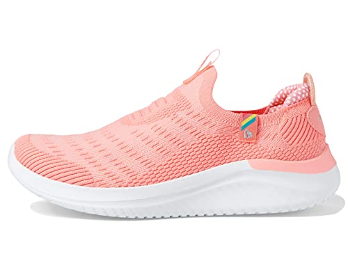 Skechers Skechers Kids Girls Ultra Flex 3.0 Sneaker, Coral, 11