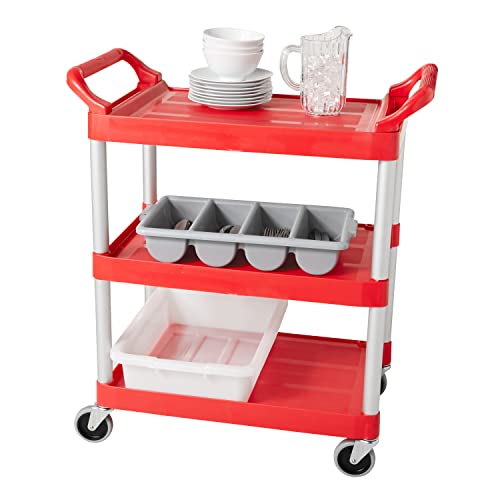 Rubbermaid Commercial Products 4-Compartment Plastic Cutlery Bin, 2Pounds, Gray, Supplies For Restaurant Kitchen Use #TOP4