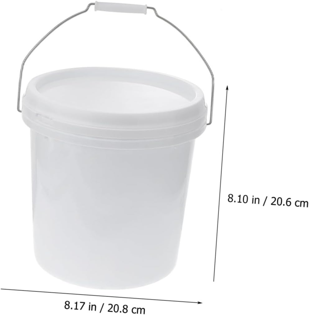 Ciieeo 2pcs Plastic Storage Bucket Lid Sealed Container for Pet Food Cleaning Supplies and More Lightweight Versatile Pail for Home Use