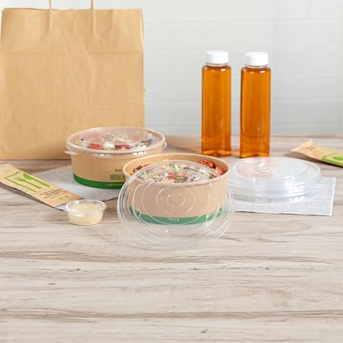 Restaurantware Plastic Takeout Lid 50 Count 6.50 Inches Round Polypropylene Disposable Food Container Lid Crystal-Clear Secure Fit Cover for Delivery by Restaurantware - Used condition - Image 7