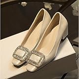 Saison: Frühling. WIKAI Frauen Heels Komfort PU Feder Hochzeit Casual Comfort Mandel Rot Rosa Rubin Schwarz Weiß 2-in-2 3/4 in, Mandel, US 8 / EU 39/UK6/CN 39