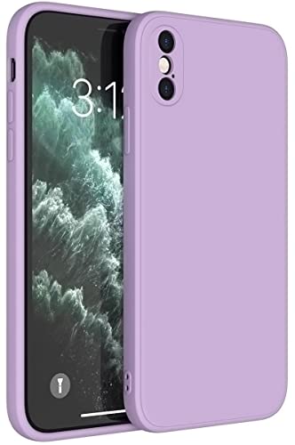 - Cover Custodia Case per iPhone XS MAX Protezione Copre Fotocamera silicone TPU Opaco con Bordi Piatti Colore Lilla