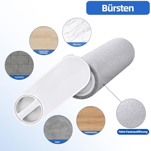 JONR ED12 Ersatzbürste für Bodenrollen, kompatibel mit JONR ED12 schnurlosem Nass- und Trockensauger, 2er-Pack Walzenbürsten und 1 Filterelement